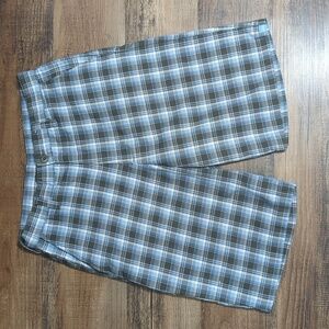 Katin Tattersall Woven Plaid Longboard Shorts Size 29x9.5"